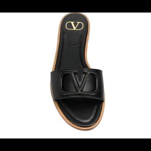 Valentino Garavani V-Logo Slide Sandal